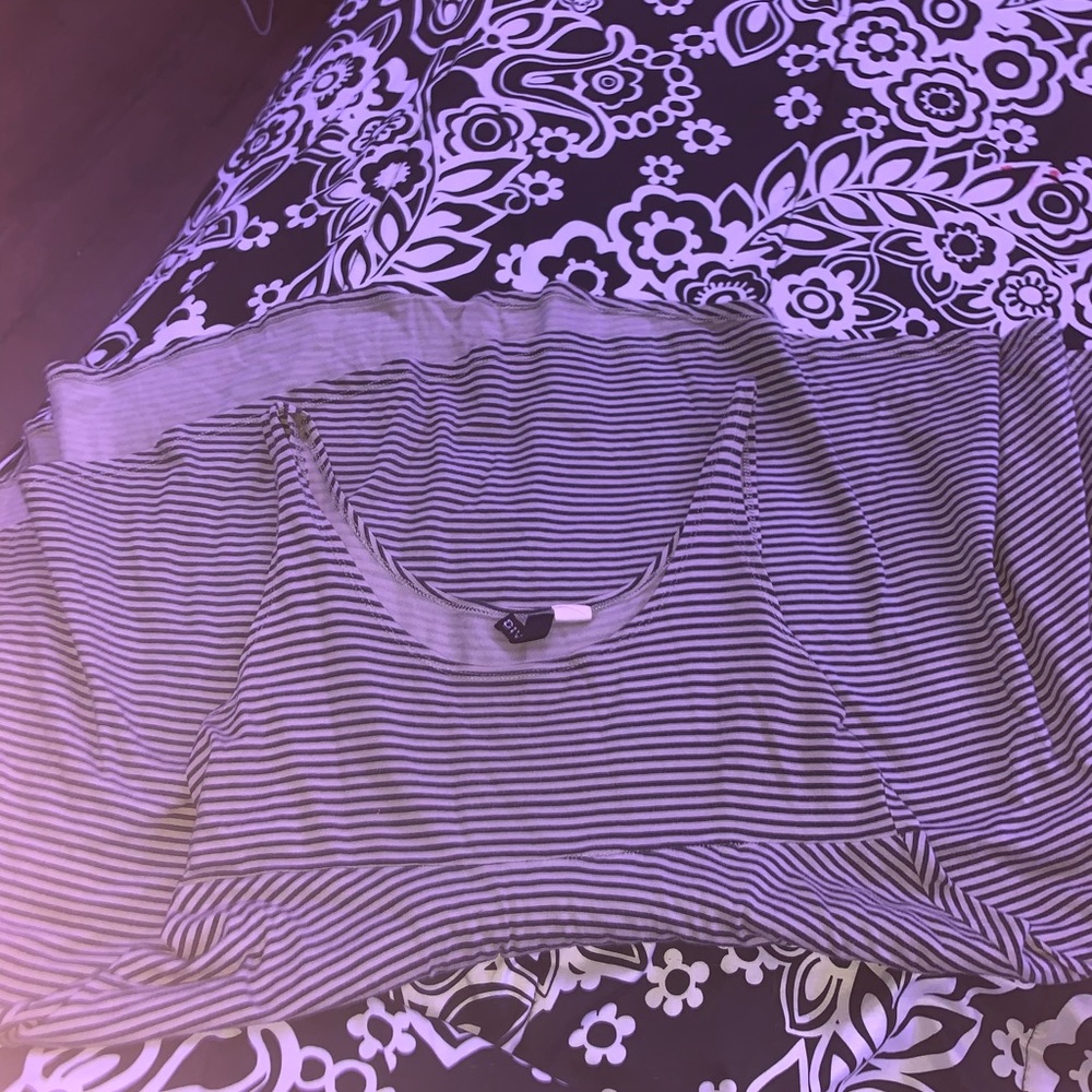 Grey and Black Striped Dress